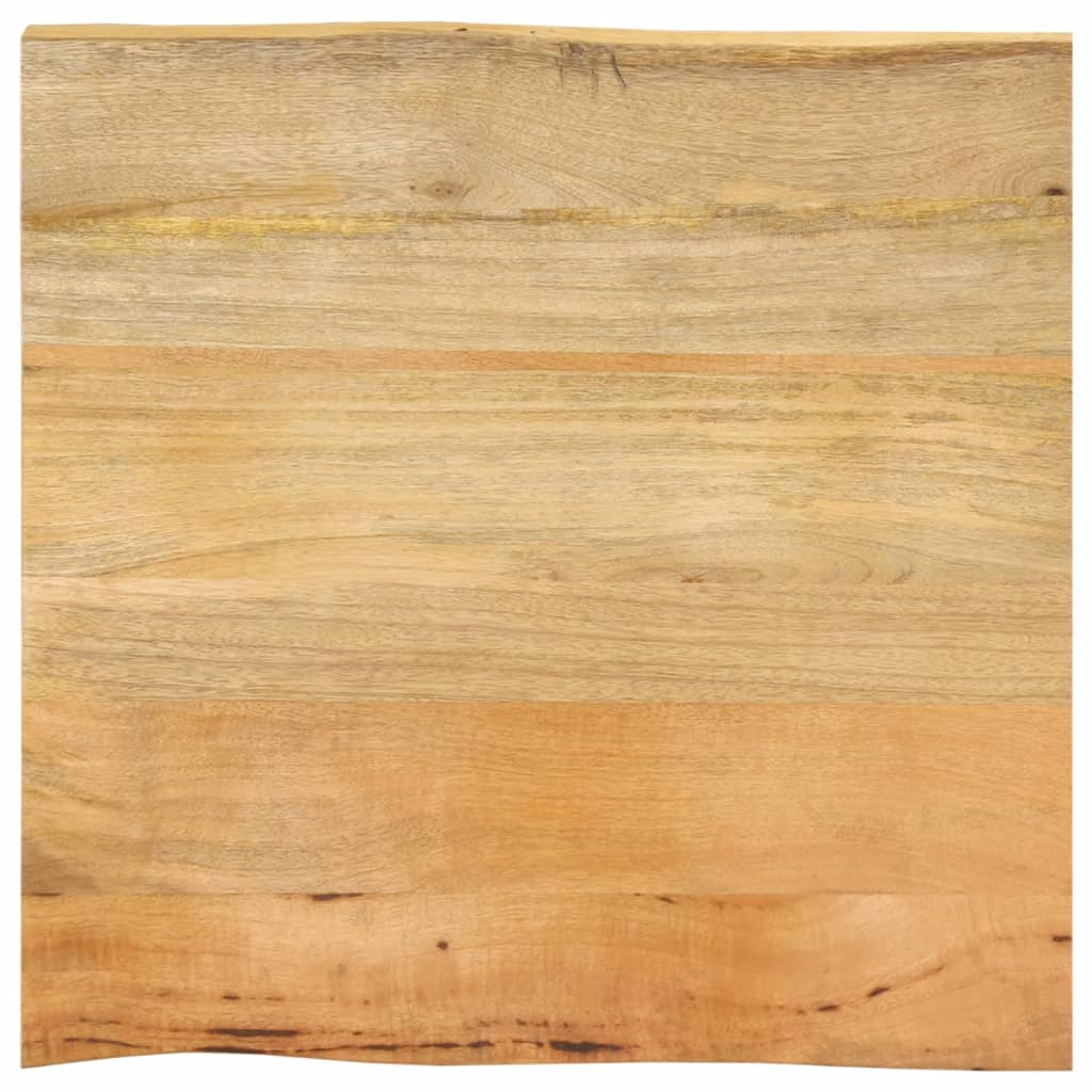 bordplade 80x80x2,5 cm naturlig kant massivt mangotr