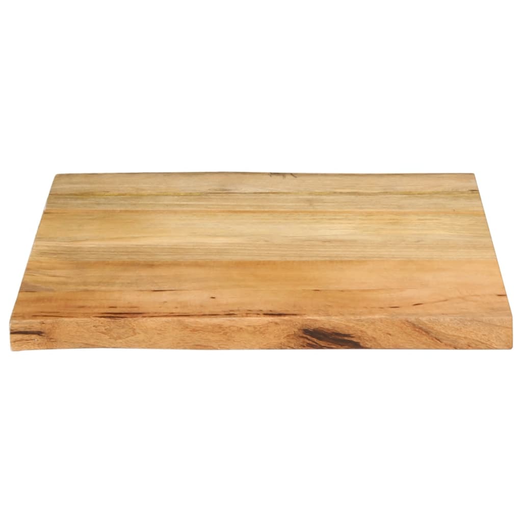 bordplade 80x80x2,5 cm naturlig kant massivt mangotræ