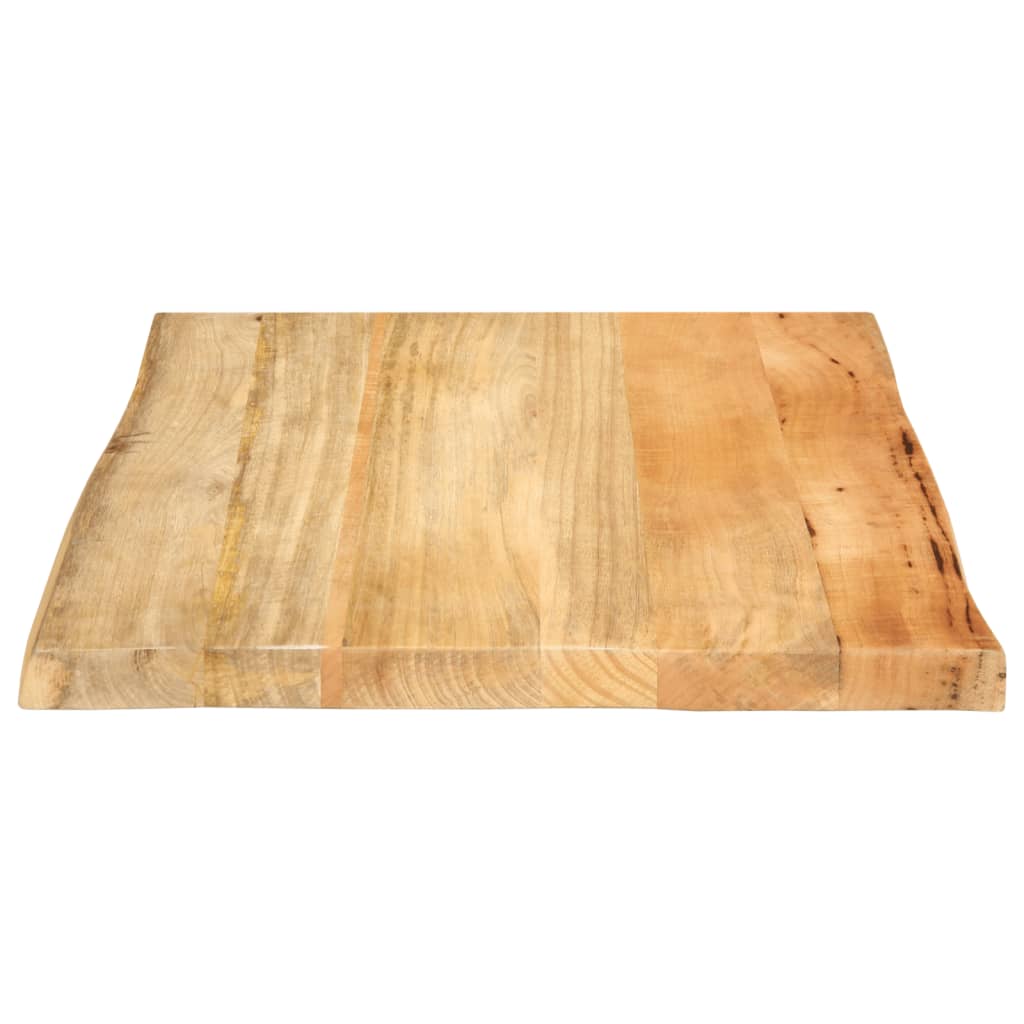 bordplade 80x80x2,5 cm naturlig kant massivt mangotræ