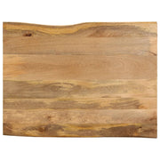 bordplade 90x80x2,5 cm naturlig kant massivt mangotræ