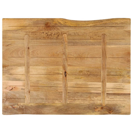 bordplade 90x80x2,5 cm naturlig kant massivt mangotræ