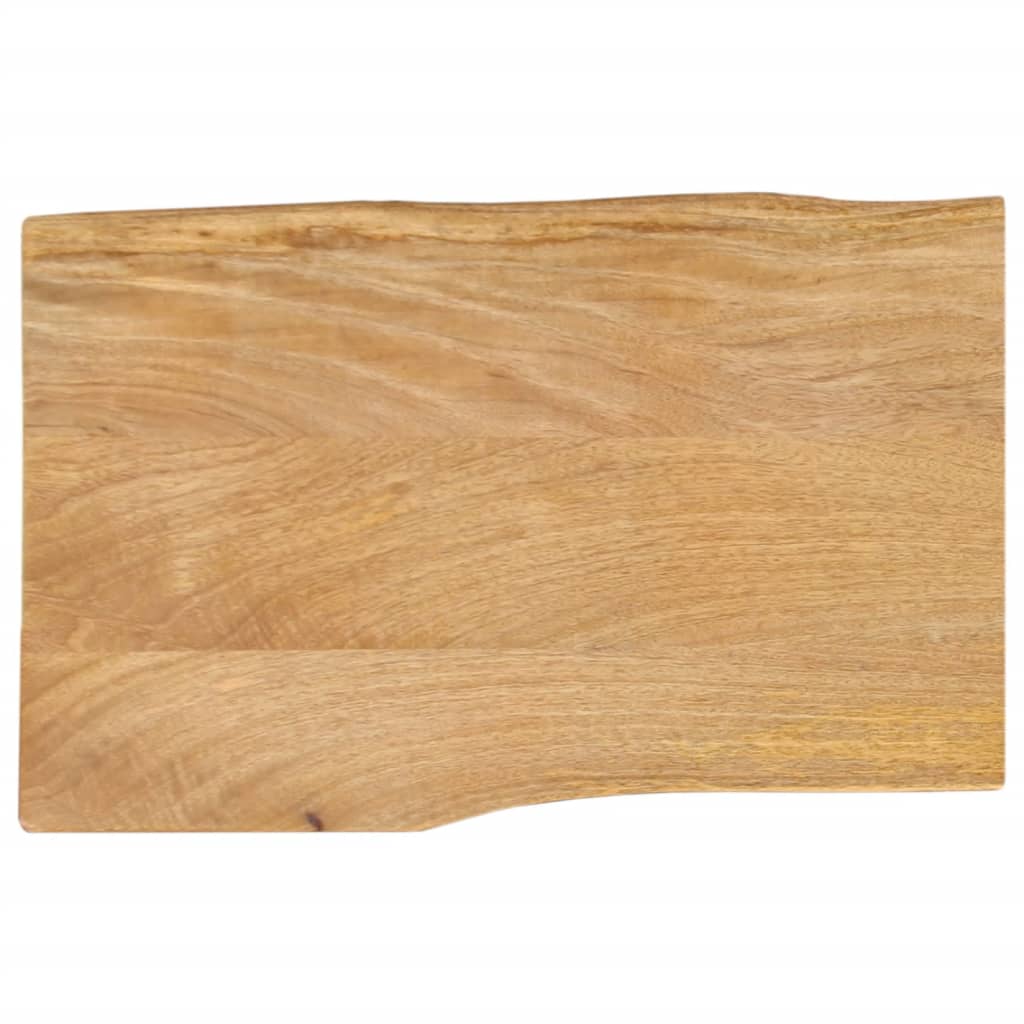 Bordplade i massivt mangotræ 50 x 40 x 3,8 cm med naturlig kant