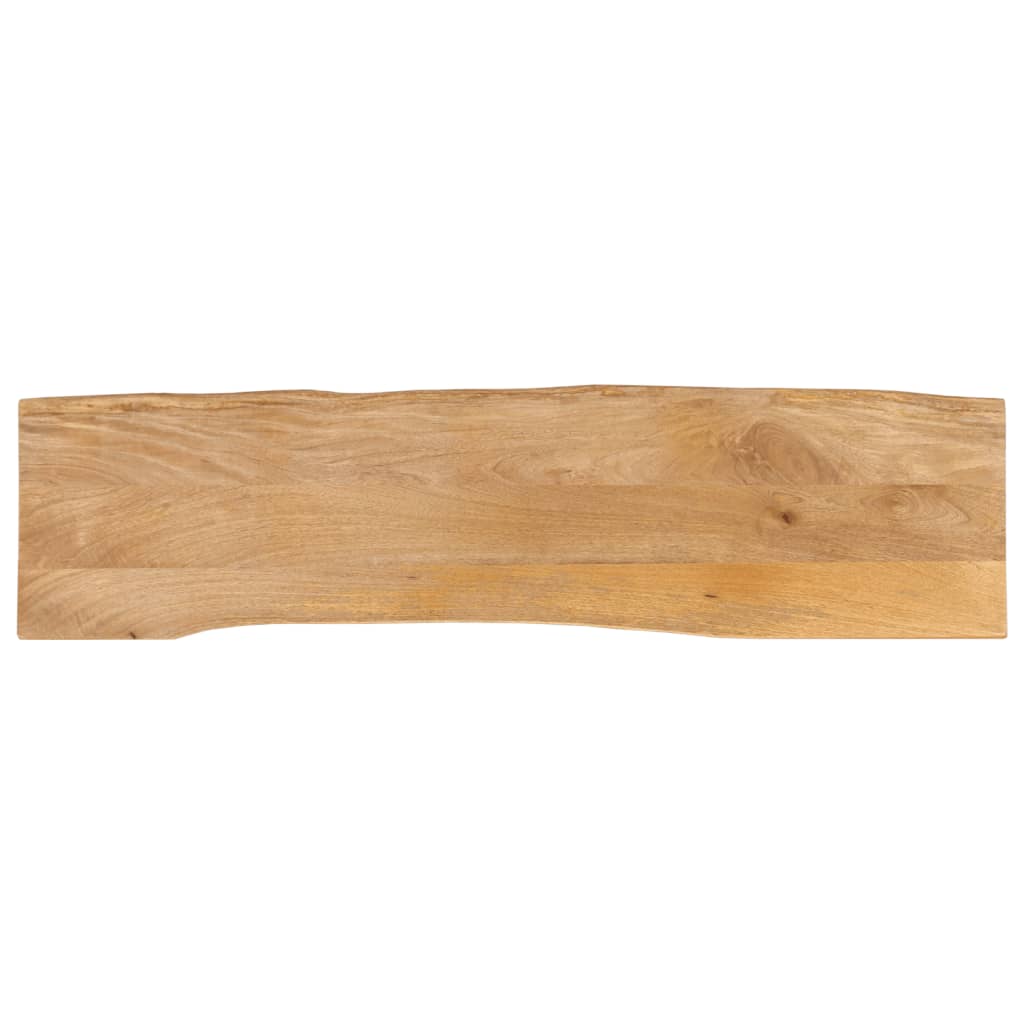 bordplade 180x40x3,8 cm naturlig kant massivt mangotr