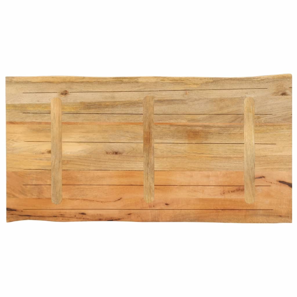 bordplade 110x60x3,8 cm naturlig kant massivt mangotræ