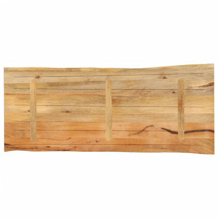bordplade 140x60x3,8 cm naturlig kant massivt mangotræ