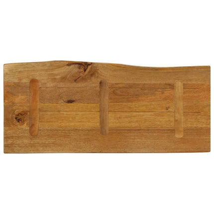 bordplade 90x40x2,5 cm naturlig kant massivt mangotræ