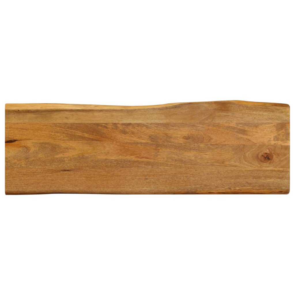 bordplade 120x40x2,5 cm naturlig kant massivt mangotræ billede