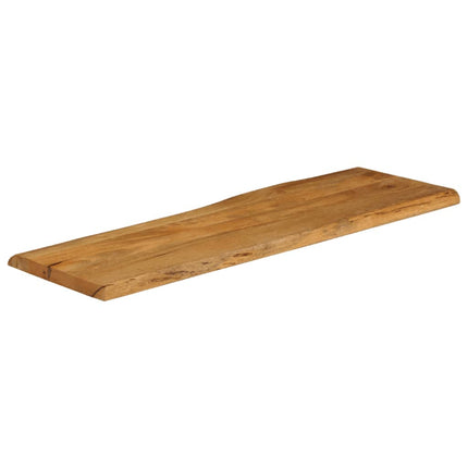 bordplade 120x40x2,5 cm naturlig kant massivt mangotræ