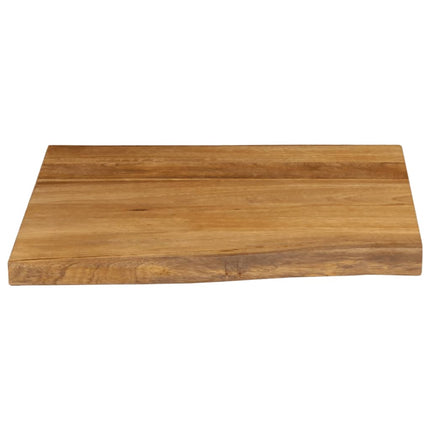 bordplade 60x60x2,5 cm naturlig kant massivt mangotræ