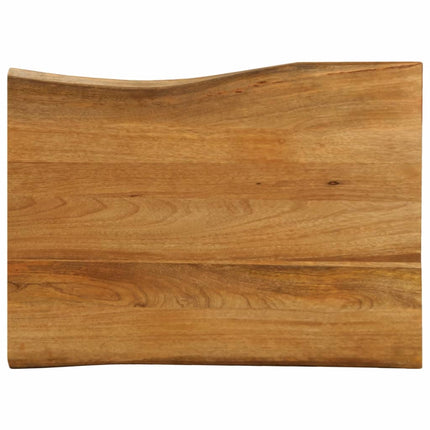 bordplade 90x60x2,5 cm naturlig kant massivt mangotræ