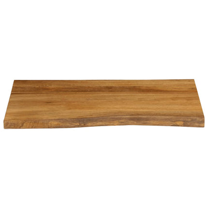 bordplade 90x60x2,5 cm naturlig kant massivt mangotræ