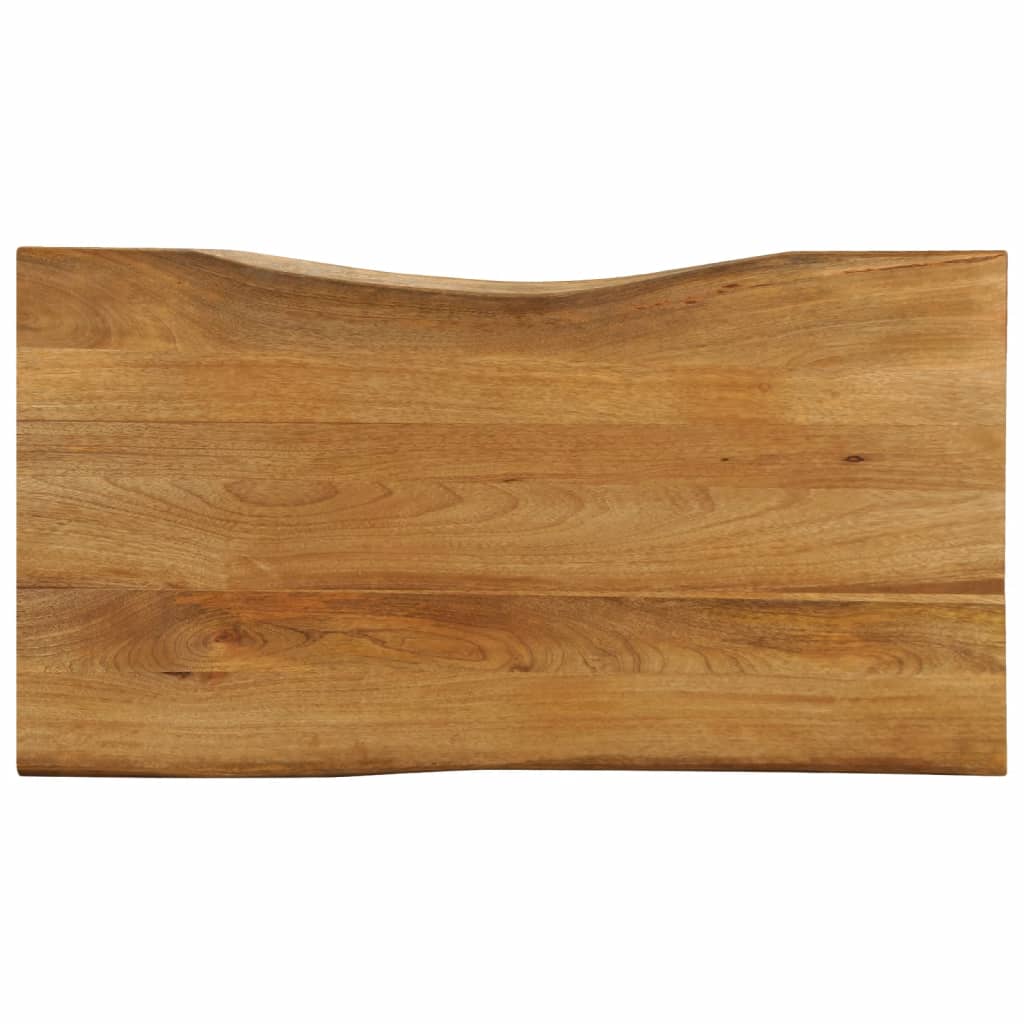 bordplade 110x60x2,5 cm naturlig kant massivt mangotræ billede