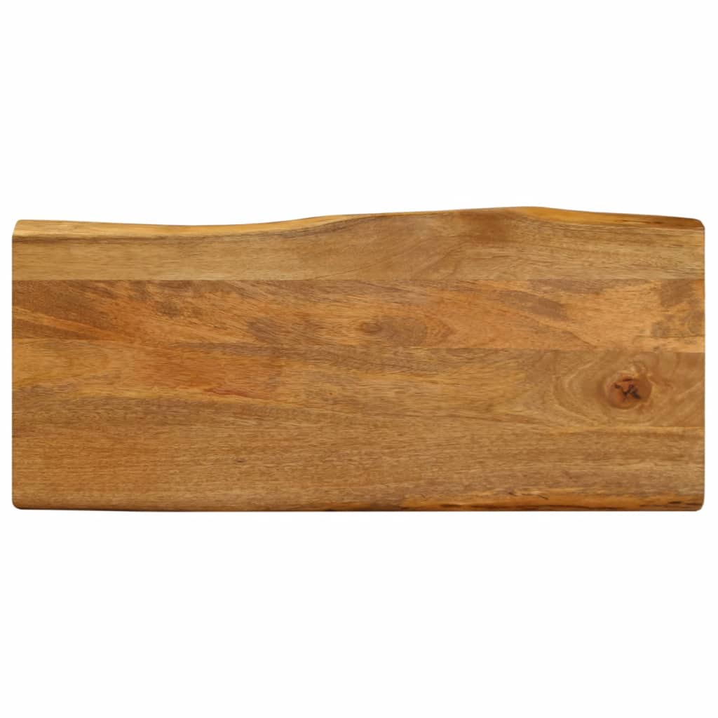 Bordplade 80×40×3,8 cm med naturlig kant - massivt mangotræ