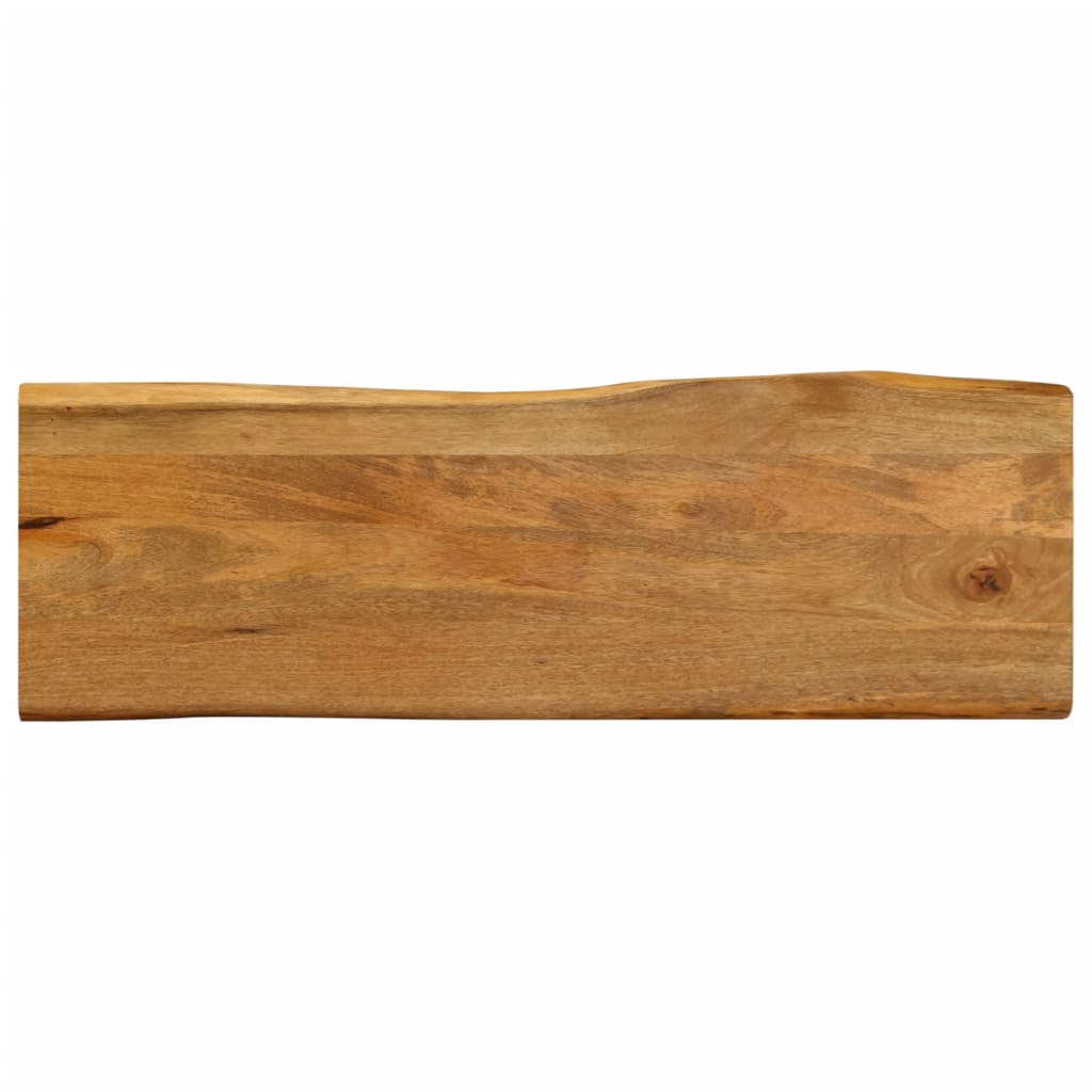 bordplade 140x40x3,8 cm naturlig kant massivt mangotr