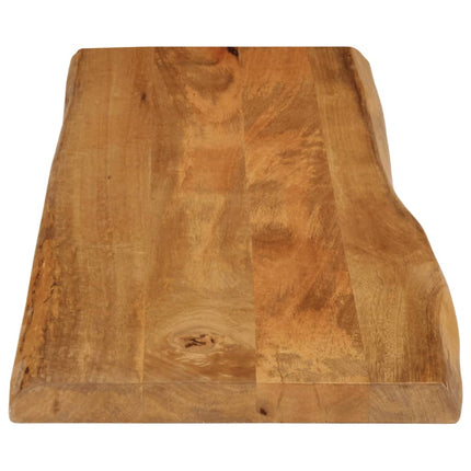 bordplade 140x40x3,8 cm naturlig kant massivt mangotræ