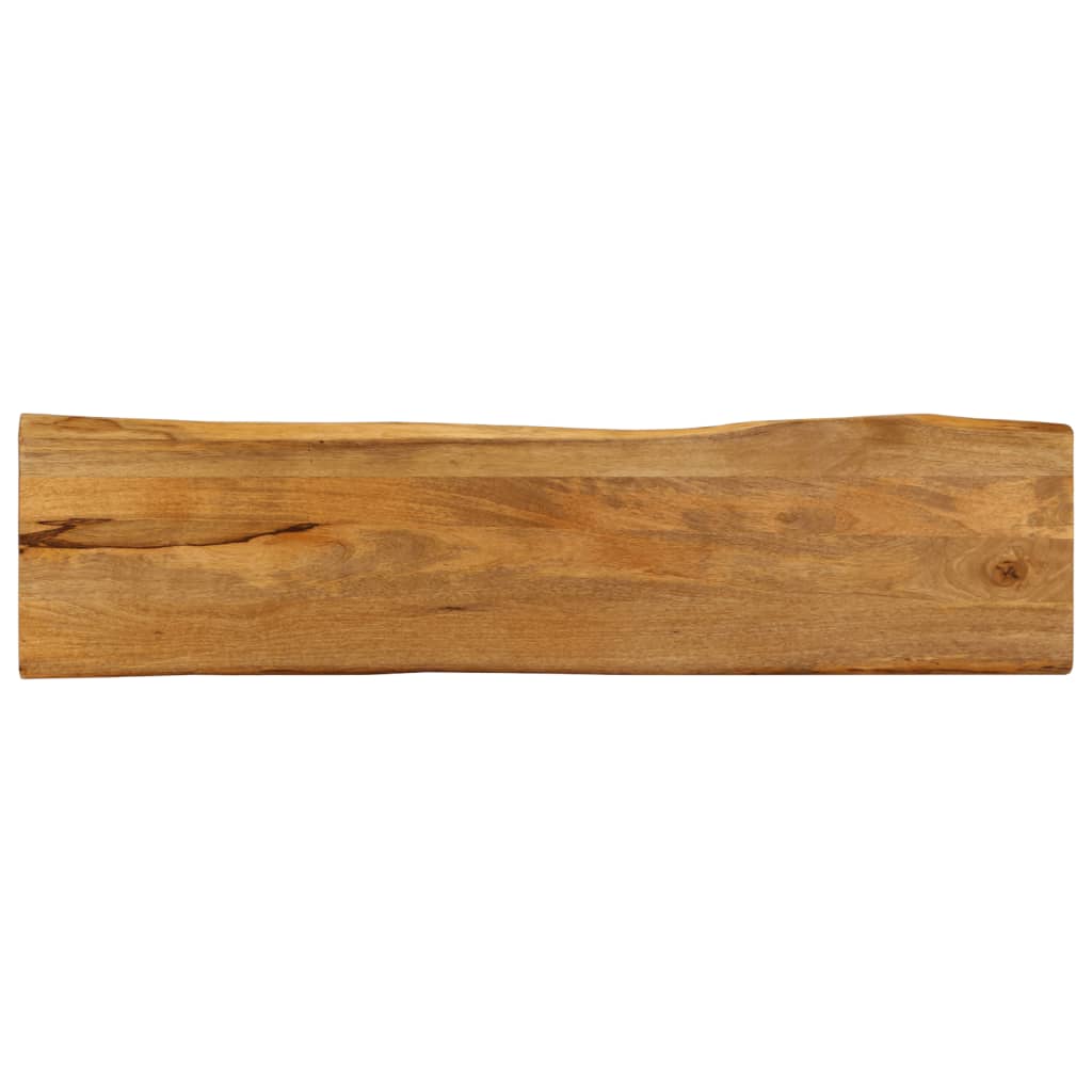 bordplade 180x40x3,8 cm naturlig kant massivt mangotr