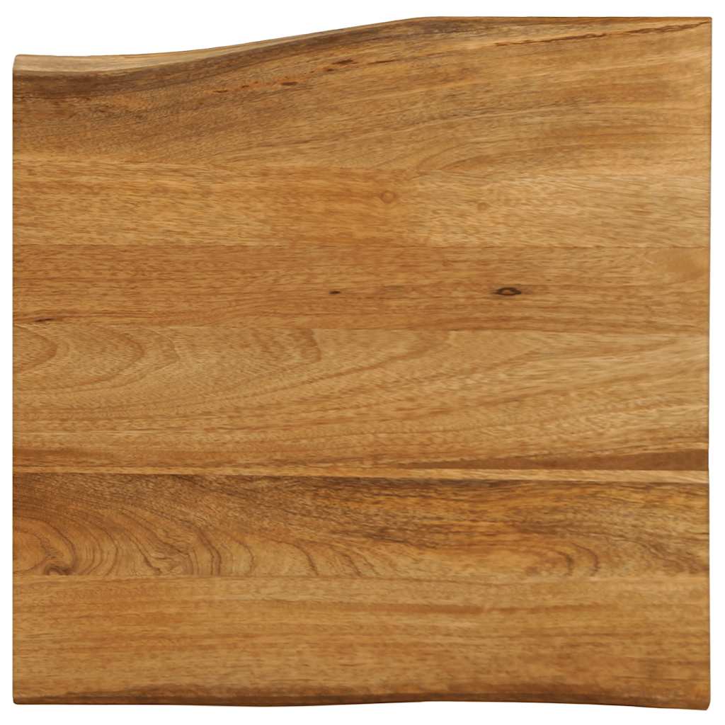 Bordplade i massivt mangotræ 80×80×3,8 cm - naturlig kant