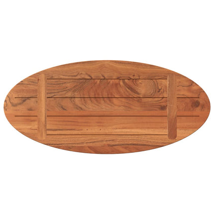 bordplade 80x40x2,5 cm oval massivt akacietræ