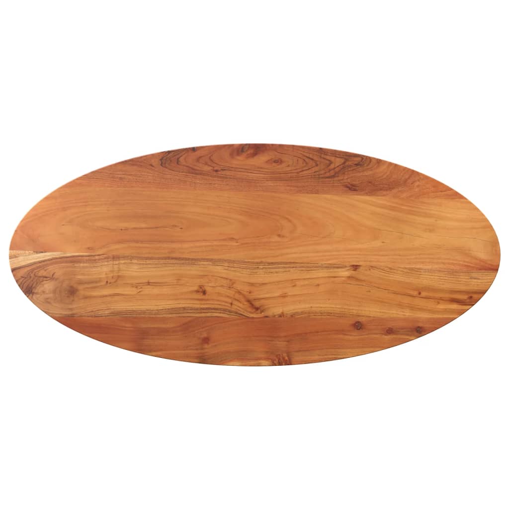 vidaXL bordplade 140x50x2,5 cm oval massivt akacietræ