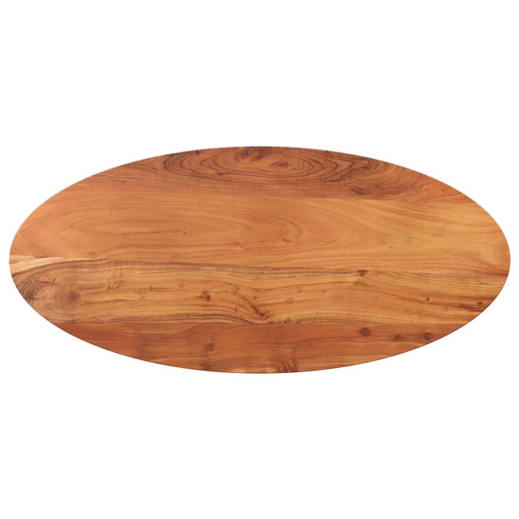 bordplade 140x50x3,8 cm oval massivt akacietr
