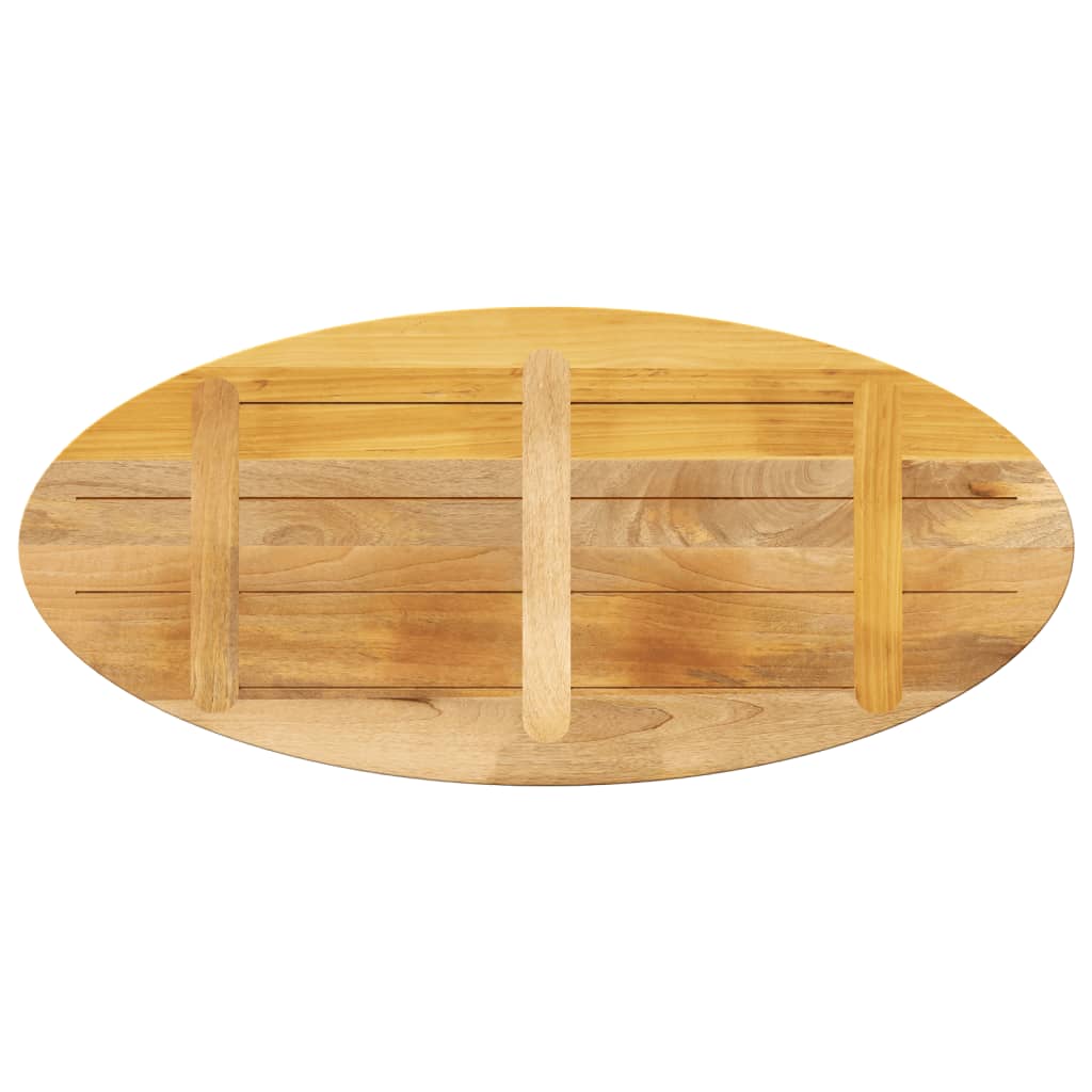 bordplade 90x40x2,5 cm oval massivt mangotræ