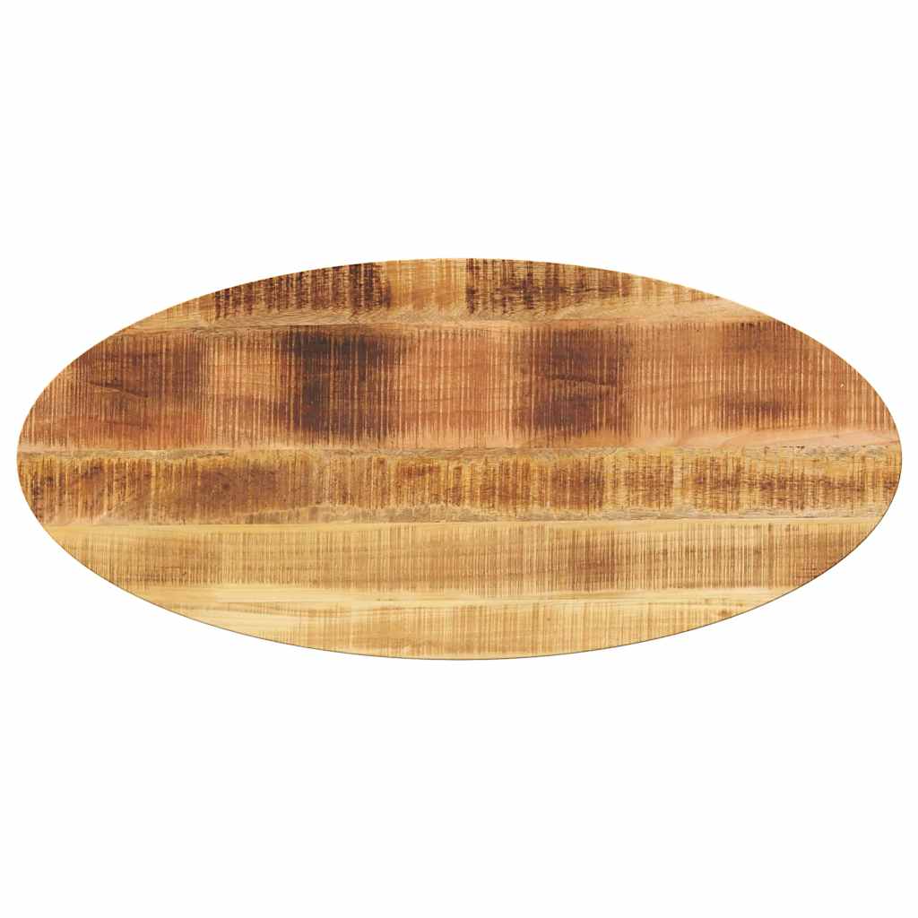 Bordplade 90X40X3,8 Cm Oval Massivt Mangotræ Ru Mangotræ (Naturligt) - 110 x 40 cm / 38 mm