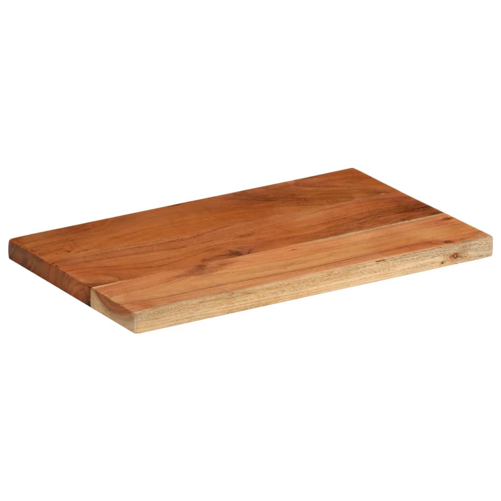 bordplade 60x40x2,5 cm rektangulær massivt akacietræ