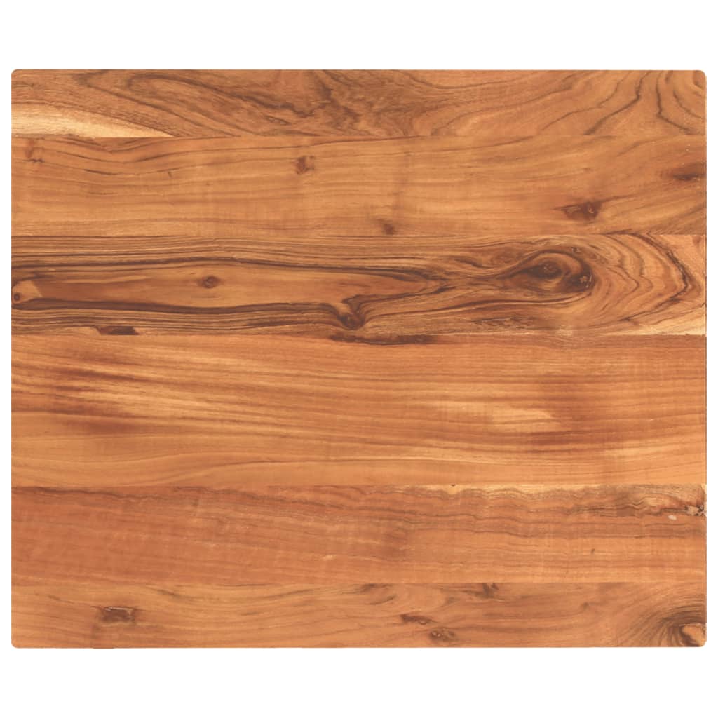 Rektangulær bordplade 60 × 50 × 3,8 cm - massivt akacietræ, naturlig finish