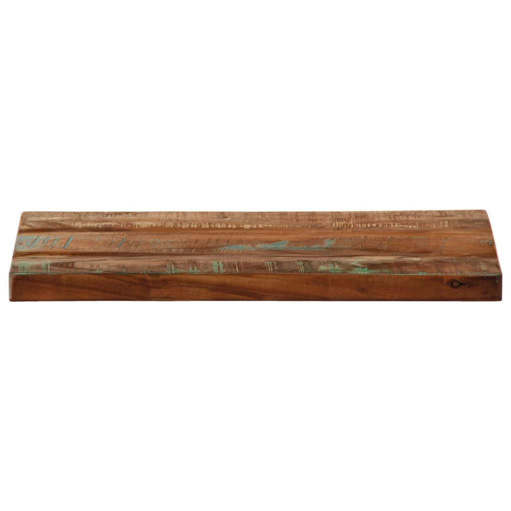 bordplade 40x20x2,5 cm rektangulær massivt genbrugstræ