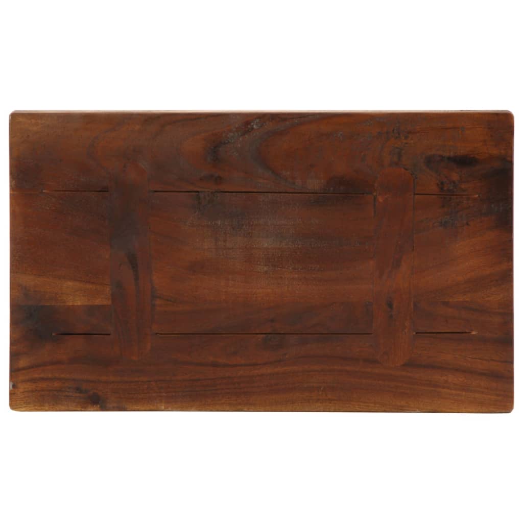 bordplade 40x20x2,5 cm rektangulær massivt genbrugstræ