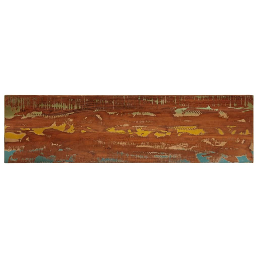 bordplade 120x30x2,5 cm rektangulær massivt genbrugstræ billede