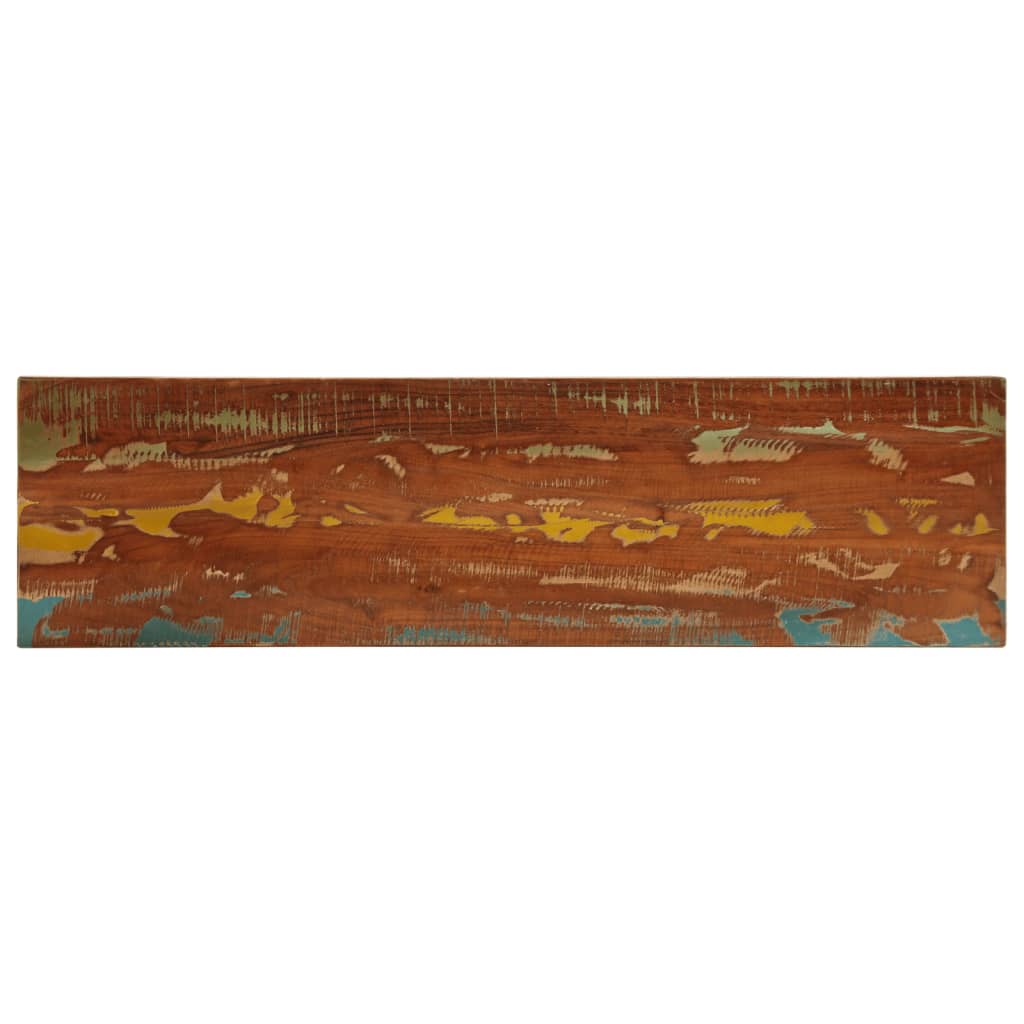 Bordplade 110×40×2,5 cm - rektangulær i massivt genbrugstræ