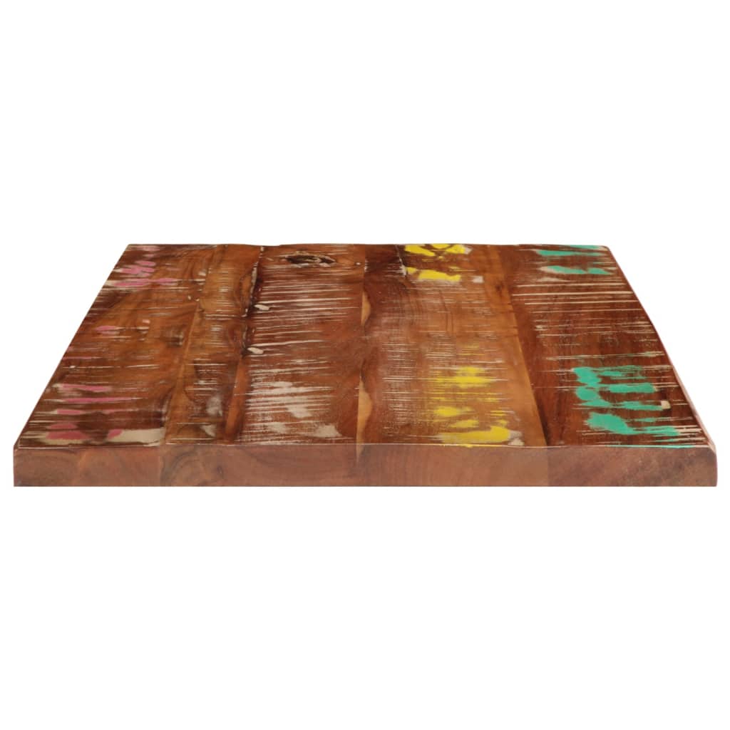 bordplade 60x50x2,5 cm rektangulær massivt genbrugstræ