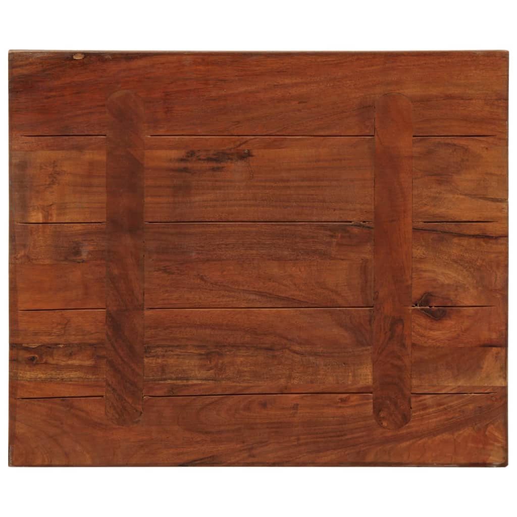 bordplade 60x50x2,5 cm rektangulær massivt genbrugstræ