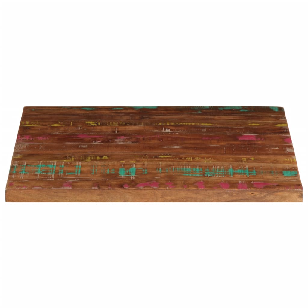 bordplade 70x70x1,5 cm firkantet massivt genbrugstræ