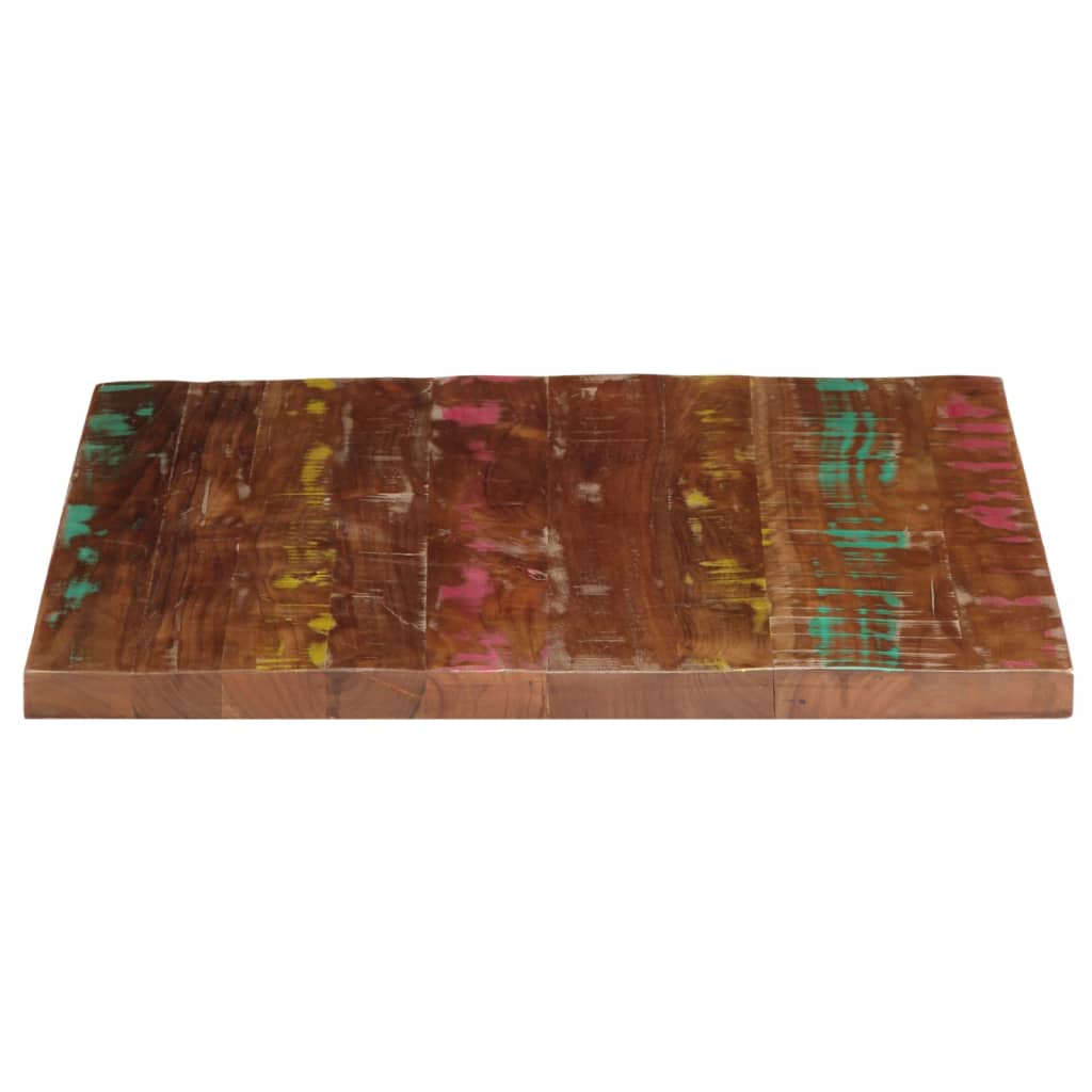 bordplade 70x70x1,5 cm firkantet massivt genbrugstræ