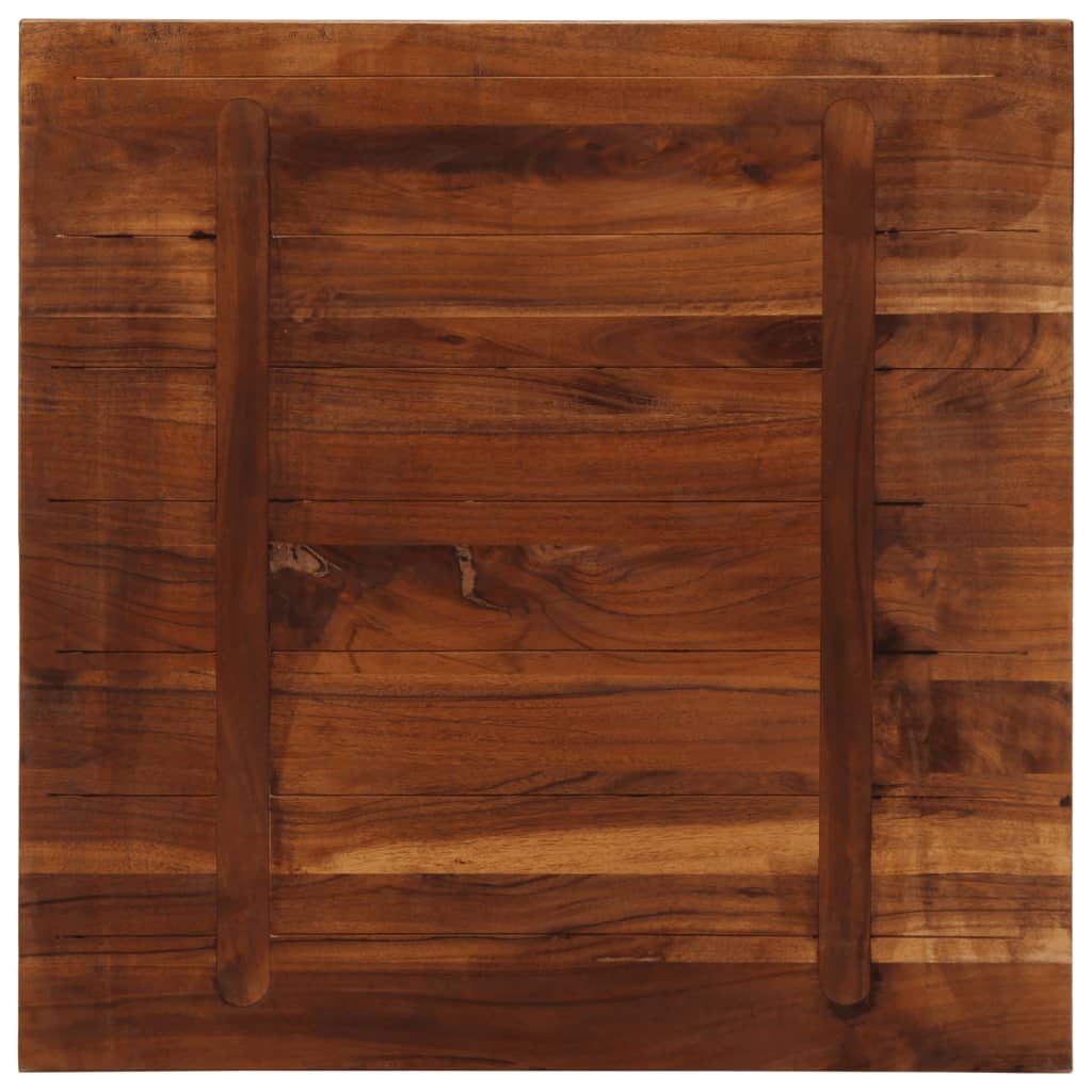 bordplade 70x70x1,5 cm firkantet massivt genbrugstræ