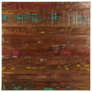 bordplade 80x80x1,5 cm firkantet massivt genbrugstræ