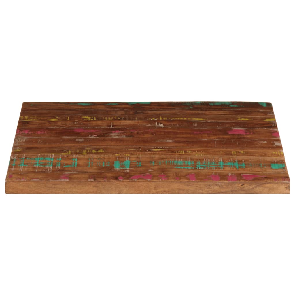 bordplade 80x80x1,5 cm firkantet massivt genbrugstræ