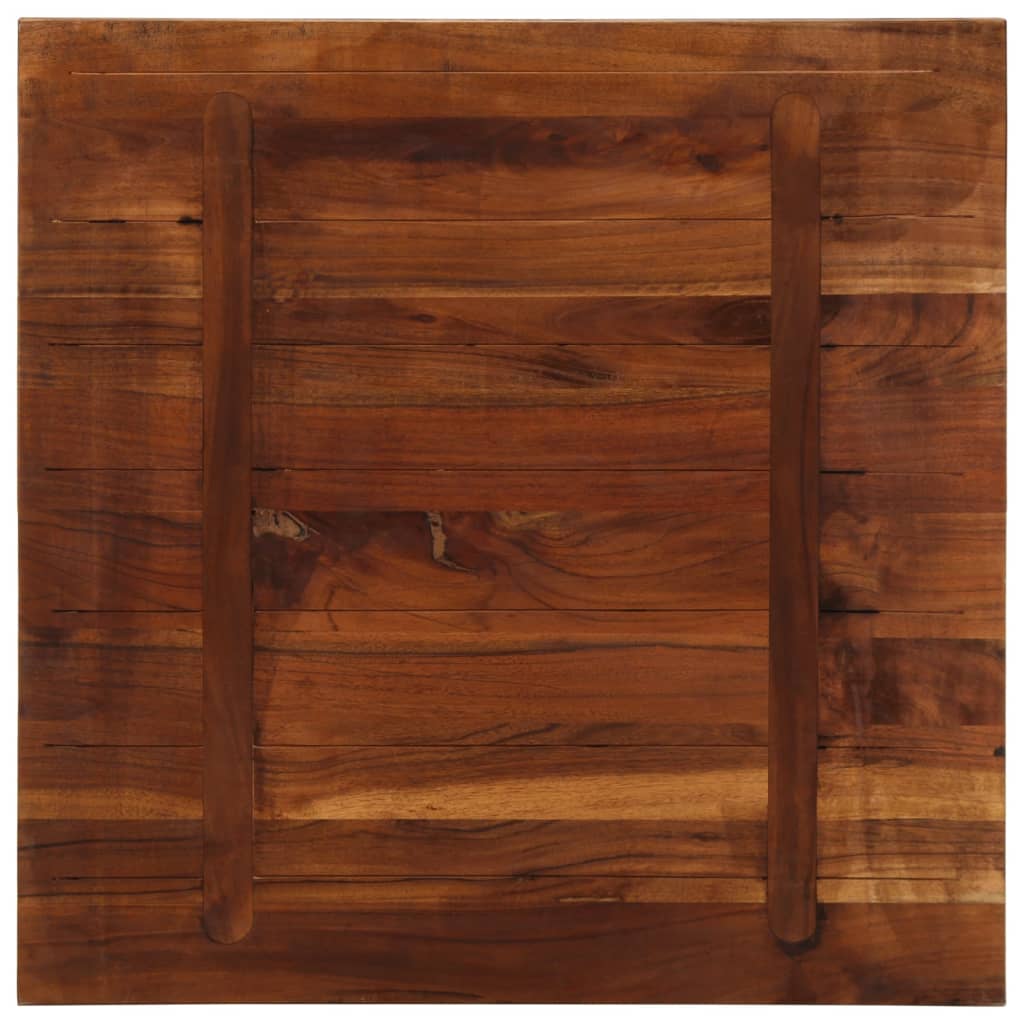 bordplade 80x80x1,5 cm firkantet massivt genbrugstræ