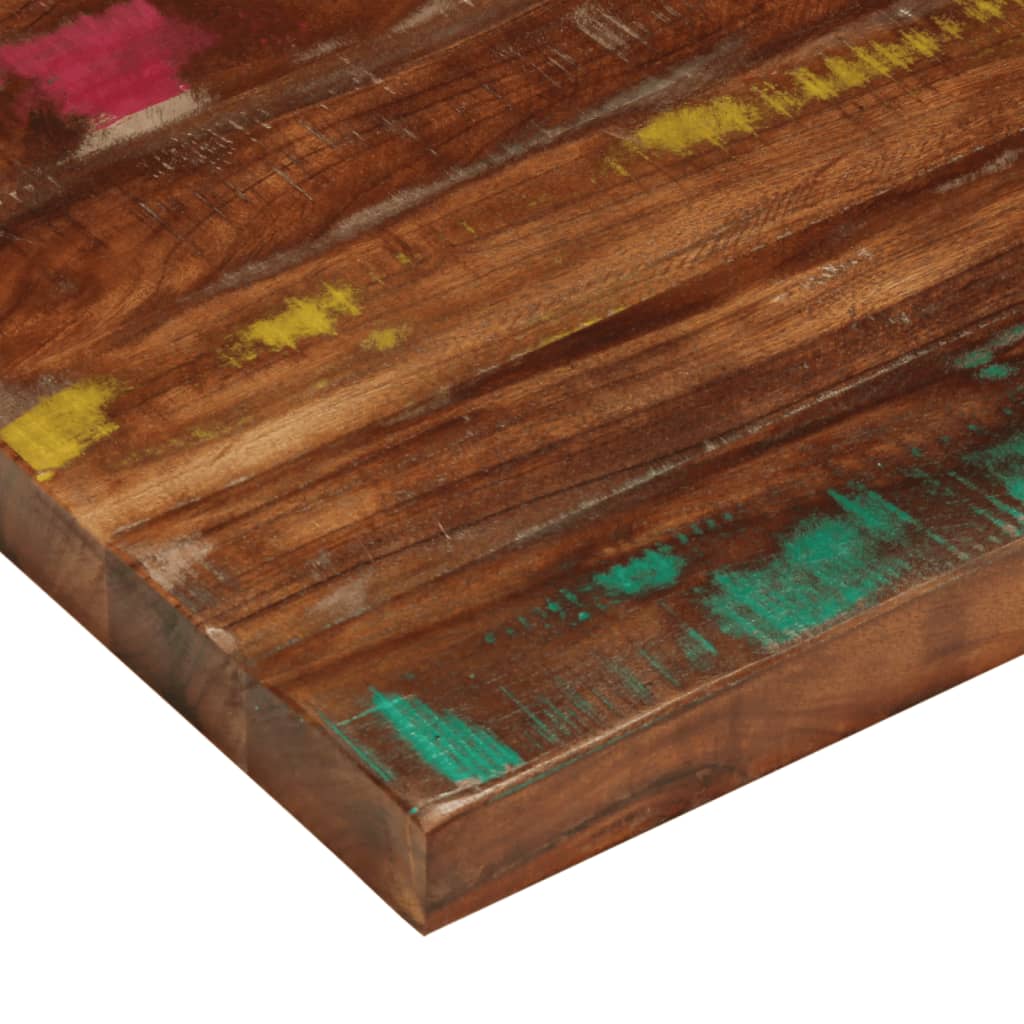 bordplade 80x80x1,5 cm firkantet massivt genbrugstræ