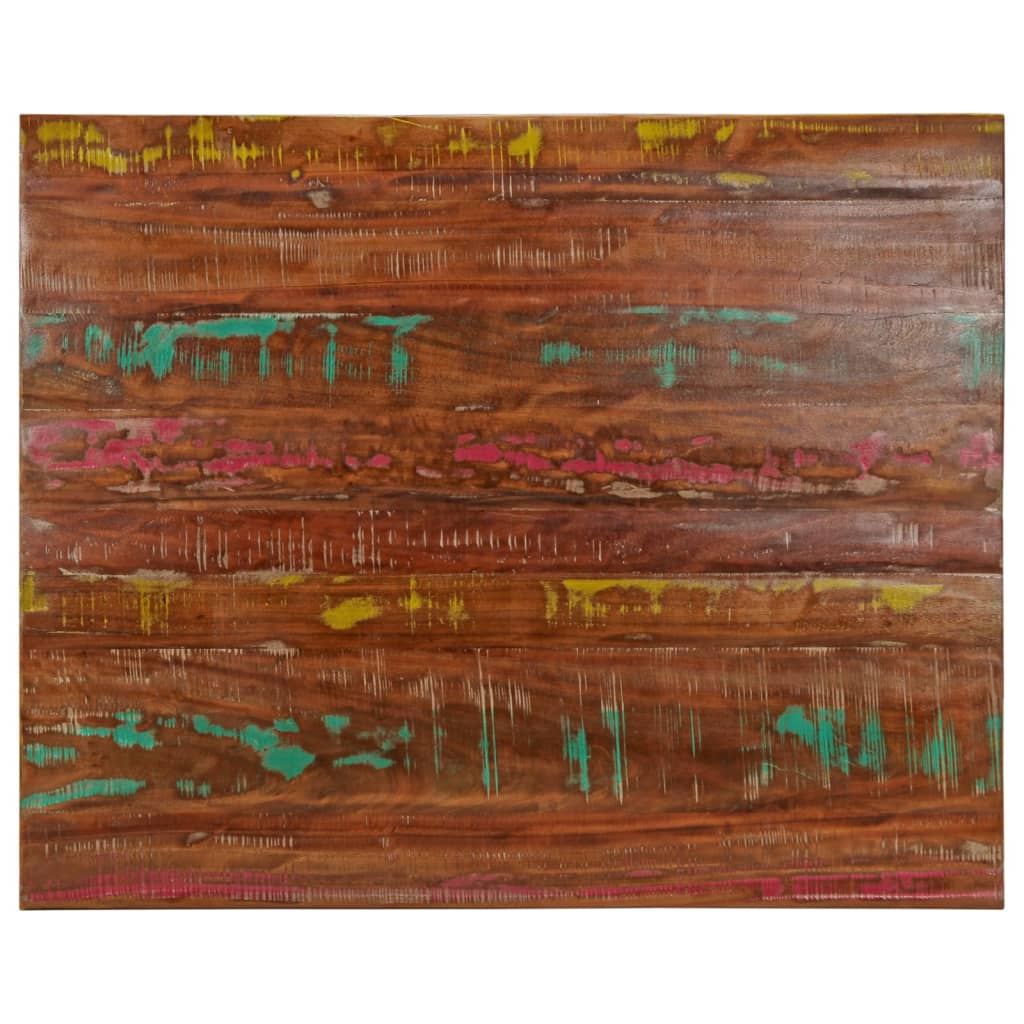 bordplade 90x80x2,5 cm rektangulr massivt genbrugstr