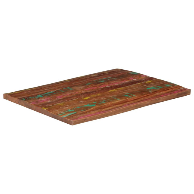 bordplade 110x80x2,5 cm rektangulær massivt genbrugstræ