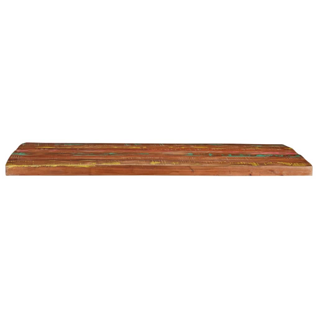 bordplade 110x80x2,5 cm rektangulær massivt genbrugstræ