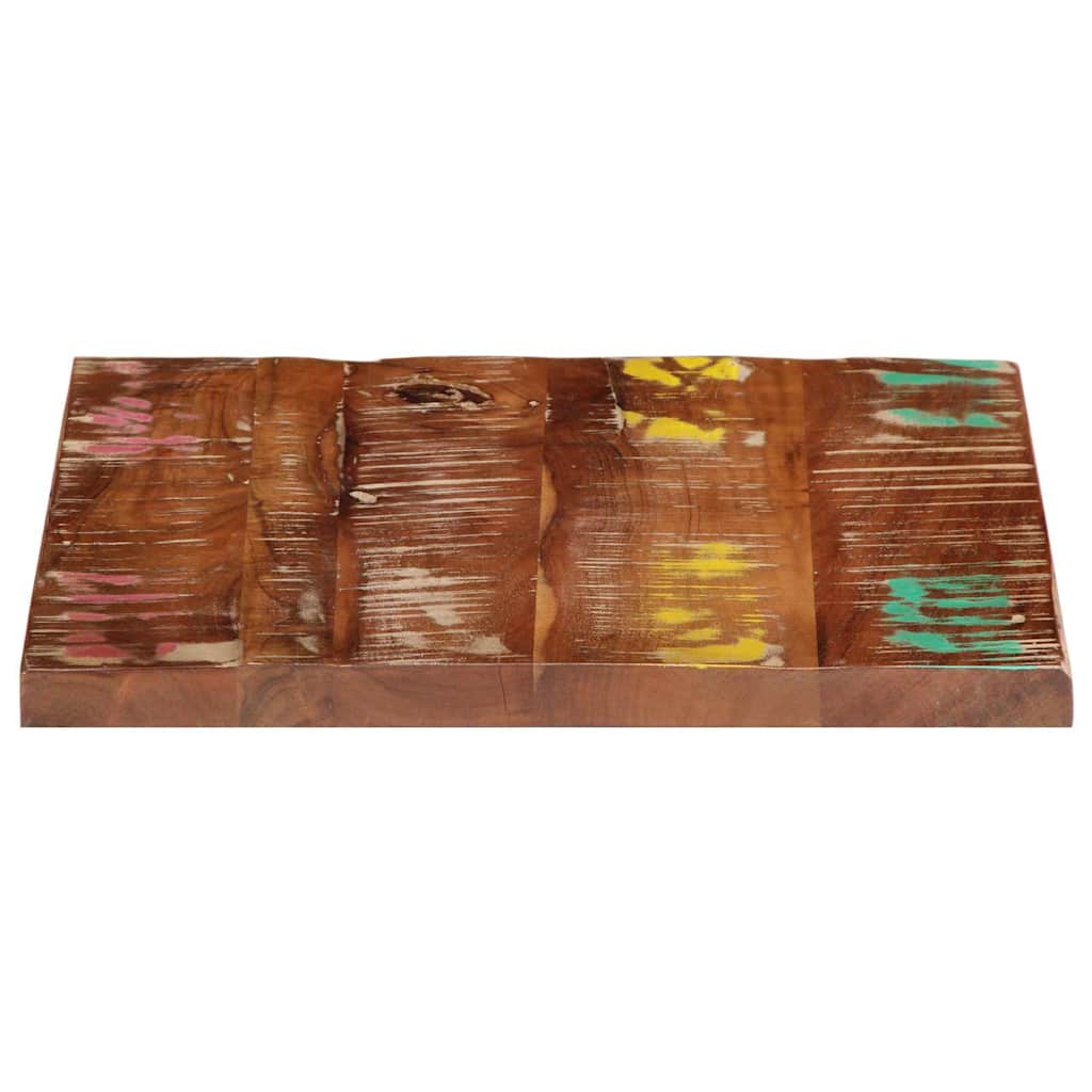 bordplade 50x50x3,8 cm firkantet massivt genbrugstræ