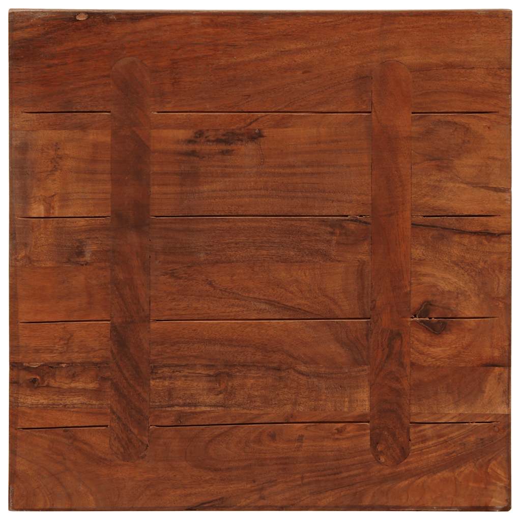 bordplade 50x50x3,8 cm firkantet massivt genbrugstræ