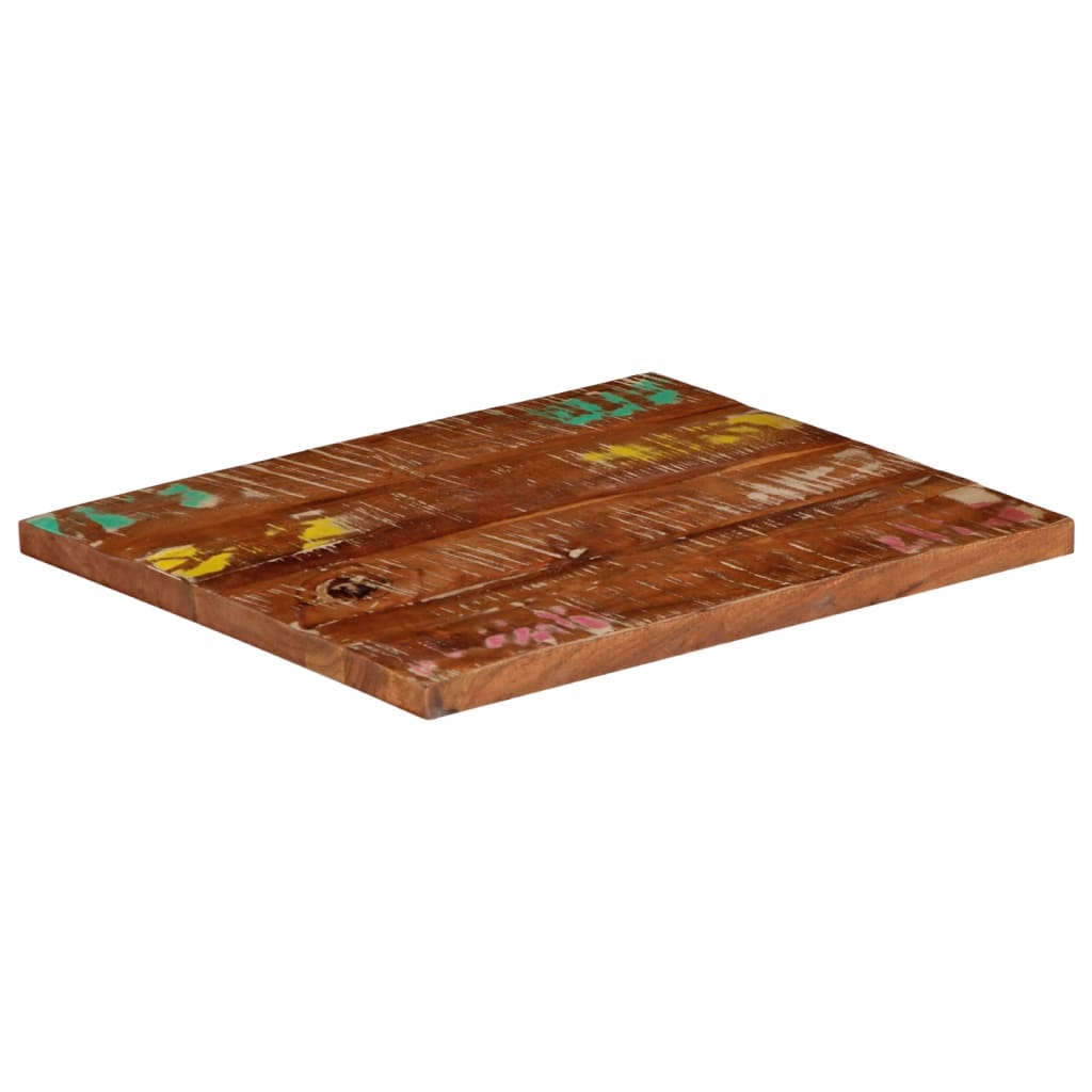 bordplade 60x50x3,8 cm rektangulær massivt genbrugstræ