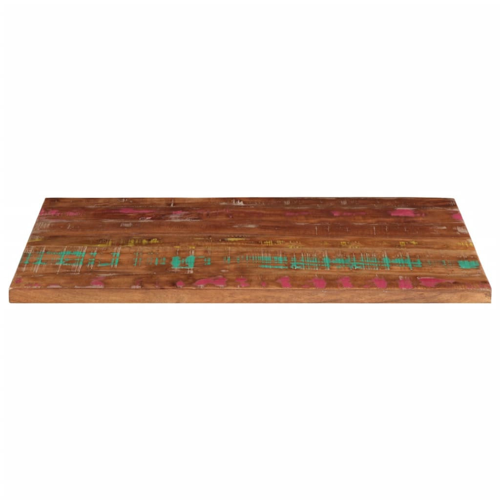 bordplade 100x60x3,8 cm rektangulær massivt genbrugstræ