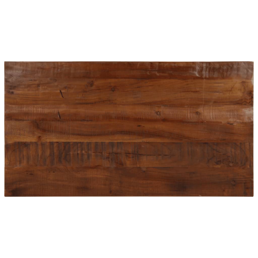 bordplade 110x50x2,5 cm rektangulær massivt genbrugstræ