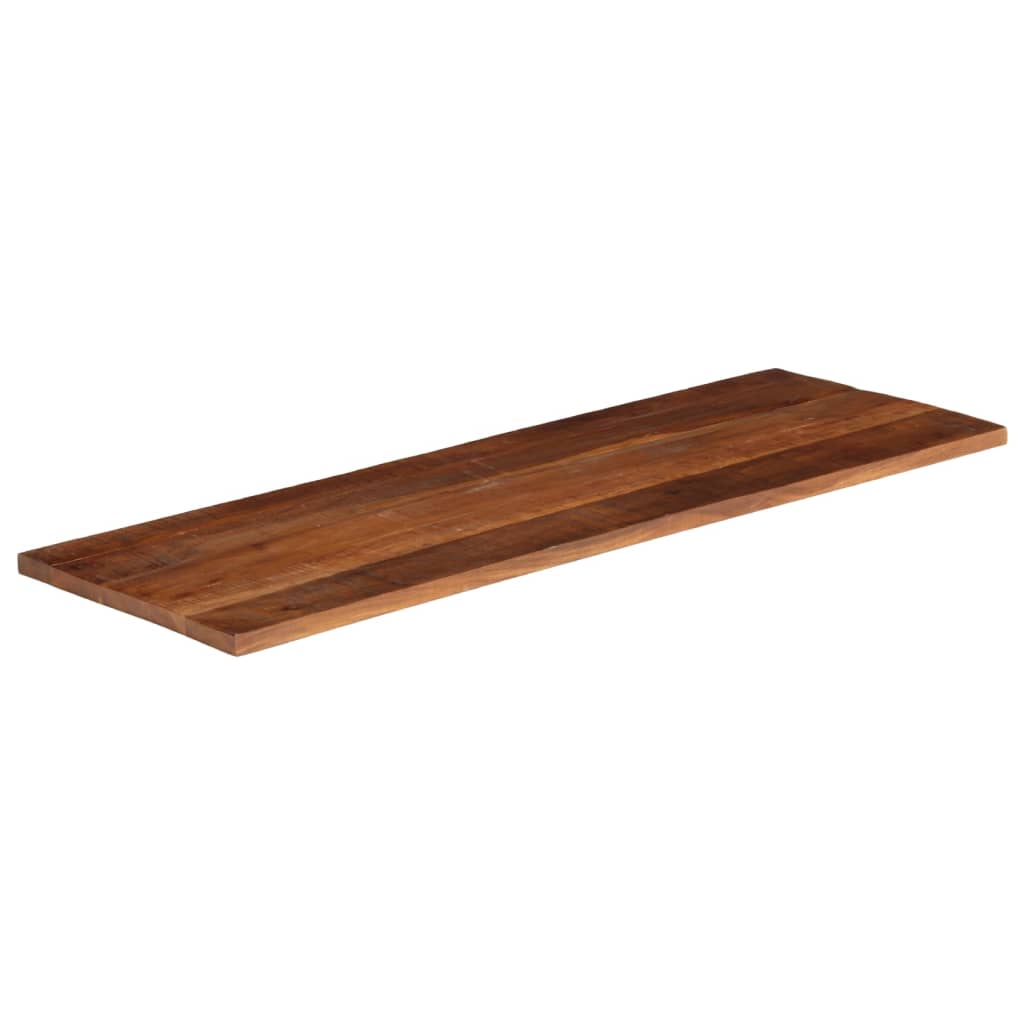 bordplade 140x50x2,5 cm rektangulær massivt genbrugstræ